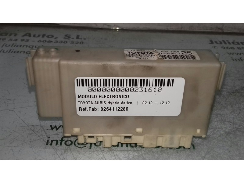 Recambio de modulo electronico para toyota auris hybrid active referencia OEM IAM 8264112280 72818715 