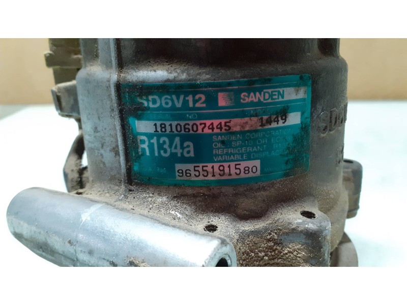 Recambio de compresor aire acondicionado para peugeot 206 berlina xt referencia OEM IAM 9655191580 SD6V12 SANDEN