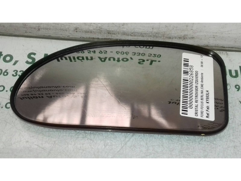 Recambio de cristal retrovisor izquierdo para ford focus berlina (cak) ambiente referencia OEM IAM KY993LH  