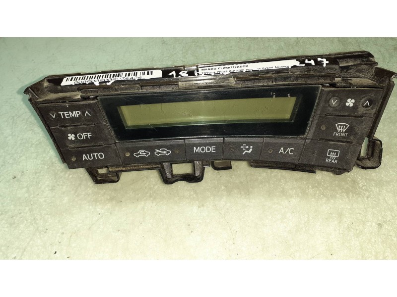 Recambio de mando climatizador para toyota prius (nhw30) plug-in hybrid advance referencia OEM IAM 8235K9D 5590047020 
