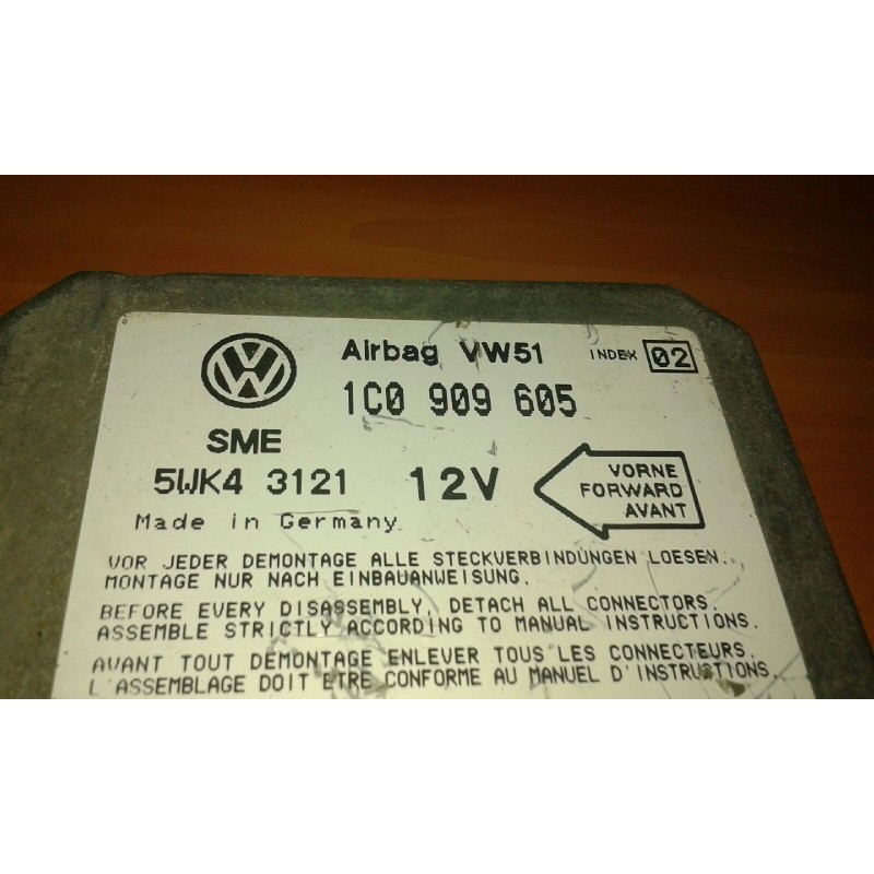 Recambio de centralita airbag para volkswagen sharan (7m6/7m9) highline referencia OEM IAM 1C0909605 5WK43121 