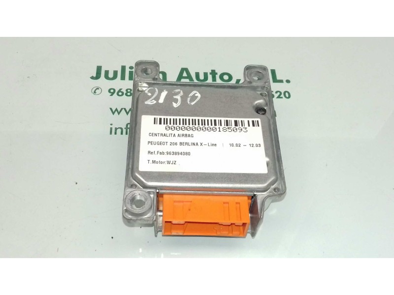 Recambio de centralita airbag para peugeot 206 berlina x-line referencia OEM IAM 963894080 550541500 AUTOLIV
