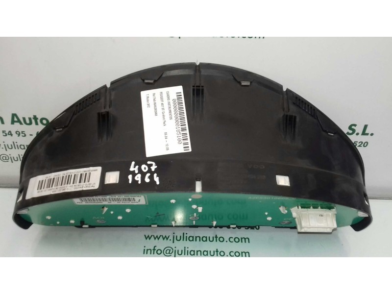 Recambio de cuadro instrumentos para peugeot 407 st confort pack referencia OEM IAM 9646282680 110080221005 VDO