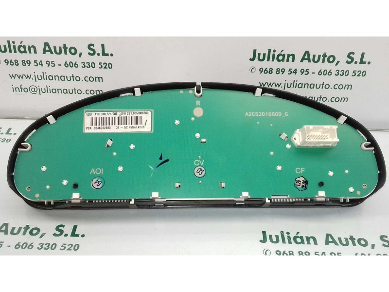 Recambio de cuadro instrumentos para peugeot 407 st confort pack referencia OEM IAM 9646282680 110080221005 VDO