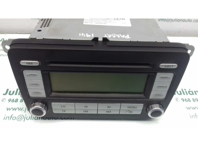 Recambio de sistema audio / radio cd para volkswagen passat berlina (3c2) advance referencia OEM IAM 1K0035186T 9184386551 