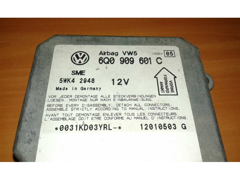 Recambio de centralita airbag para skoda fabia (6y2/6y3) attractive referencia OEM IAM 6Q0909601C 5WK42948 