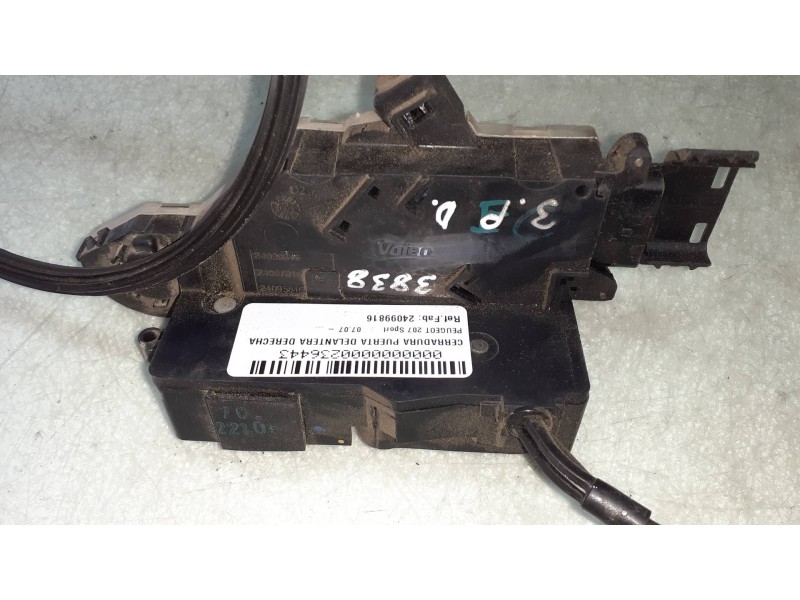Recambio de cerradura puerta delantera derecha para peugeot 207 sport referencia OEM IAM 24099816 24097816 24095816