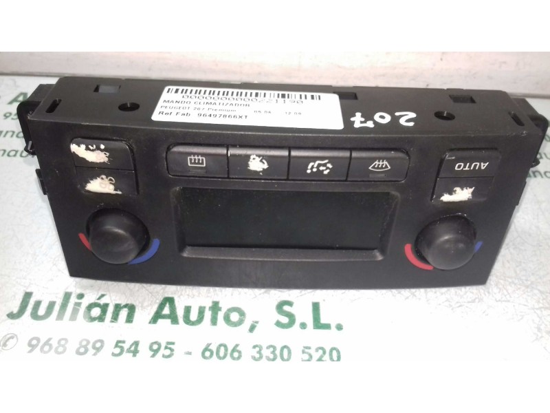 Recambio de mando climatizador para peugeot 207 premium referencia OEM IAM 96497866XT PSA0706251R VALEO