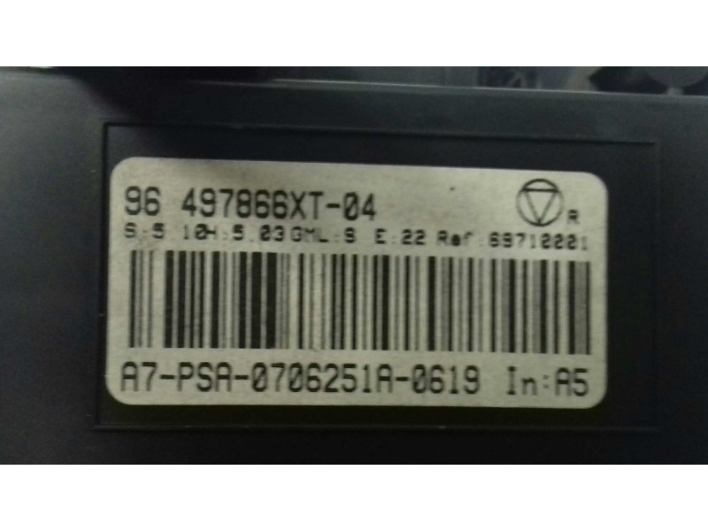 Recambio de mando climatizador para peugeot 207 premium referencia OEM IAM 96497866XT PSA0706251R VALEO