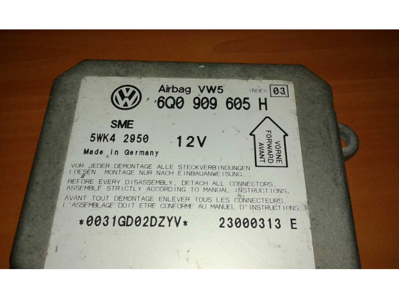 Recambio de centralita airbag para skoda fabia (6y2/6y3) classic referencia OEM IAM 6Q0909605H 5WK42950 