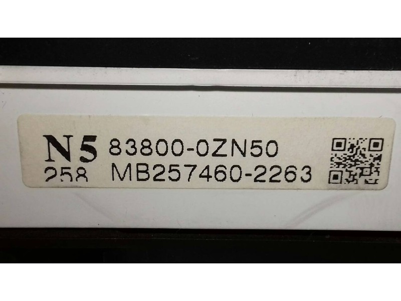 Recambio de cuadro instrumentos para toyota auris hybrid active referencia OEM IAM 838000ZN50 MB2574602263 DENSO