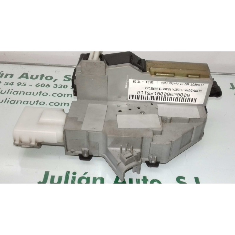 Recambio de cerradura puerta trasera derecha para peugeot 407 st confort pack referencia OEM IAM  GRIS 6 PINES