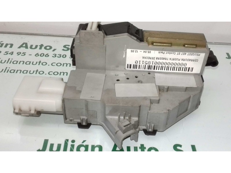 Recambio de cerradura puerta trasera derecha para peugeot 407 st confort pack referencia OEM IAM  GRIS 6 PINES