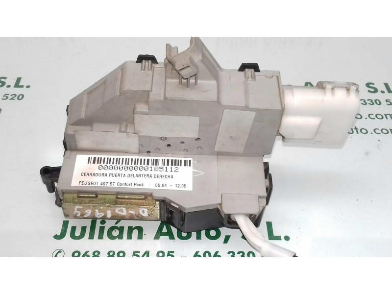 Recambio de cerradura puerta delantera derecha para peugeot 407 st confort pack referencia OEM IAM  GRIS 6 PINES