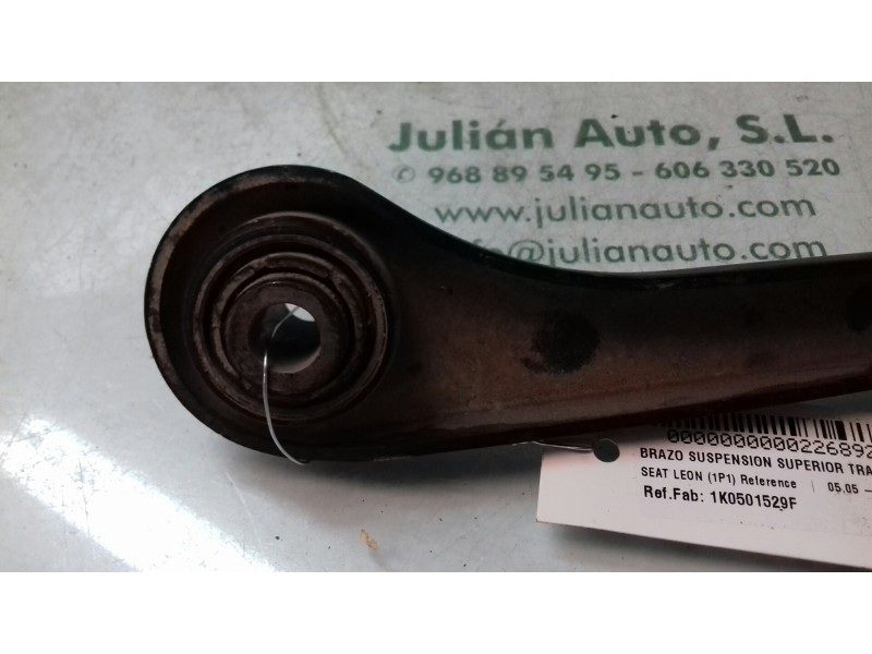 Recambio de brazo suspension superior trasero derecho para seat leon (1p1) reference referencia OEM IAM 1K0501529F  