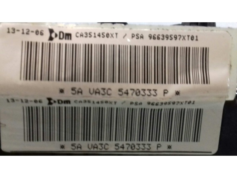 Recambio de airbag delantero izquierdo para peugeot partner (s2) totem referencia OEM IAM 96639597XT  