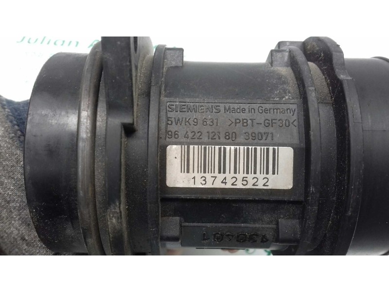 Recambio de caudalimetro para peugeot 206 berlina x-line referencia OEM IAM 9642212180 5WK9631 SIEMENS