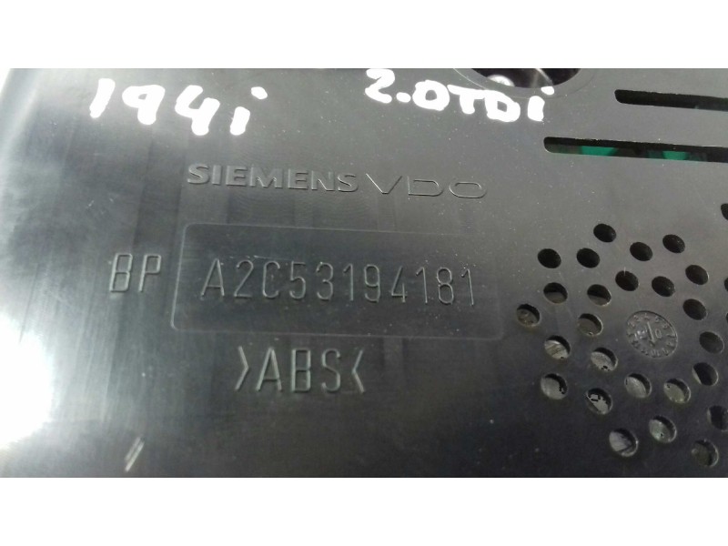 Recambio de cuadro instrumentos para volkswagen passat berlina (3c2) advance referencia OEM IAM 3C0920871 A2C53194181 SIEMENS VD