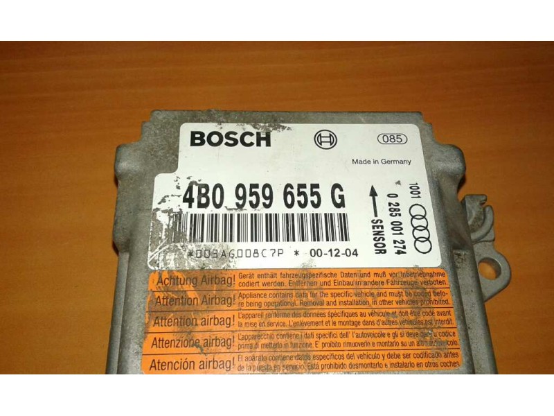 Recambio de centralita airbag para audi a6 berlina (4b2) 2.5 tdi referencia OEM IAM  0285001274 