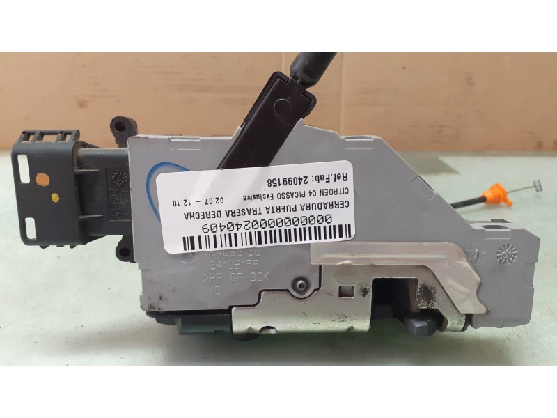 Recambio de cerradura puerta trasera derecha para citroen c4 picasso exclusive referencia OEM IAM 24099158  24097816