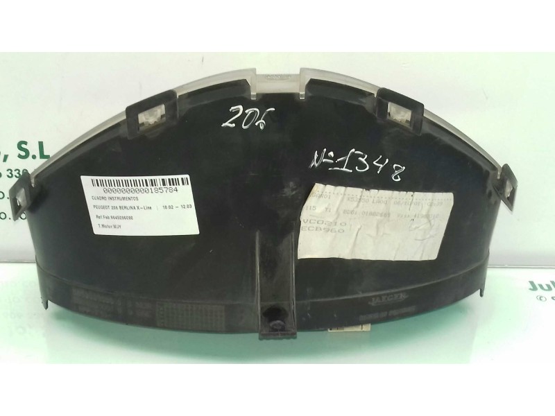 Recambio de cuadro instrumentos para peugeot 206 berlina x-line referencia OEM IAM 9645096080 503000300101 JAEGER