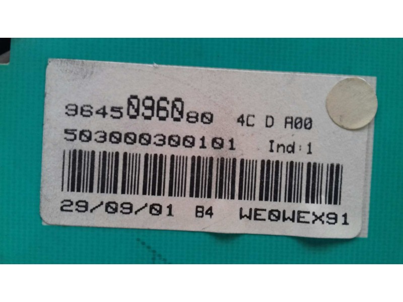 Recambio de cuadro instrumentos para peugeot 206 berlina x-line referencia OEM IAM 9645096080 503000300101 JAEGER