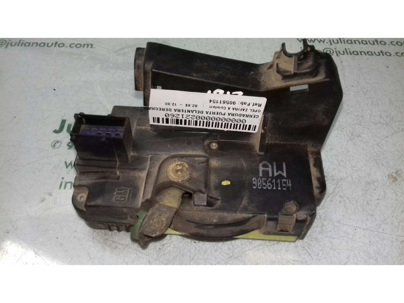Recambio de cerradura puerta delantera derecha para opel zafira a comfort referencia OEM IAM 90561154  3 PINES