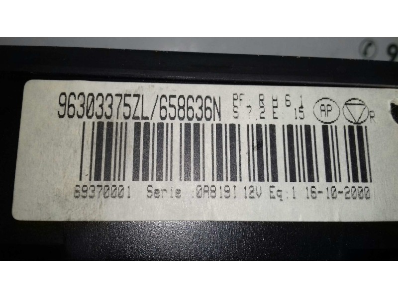 Recambio de mando climatizador para peugeot 406 berlina (s1/s2) srdt pack referencia OEM IAM 96303375ZL 658636N 