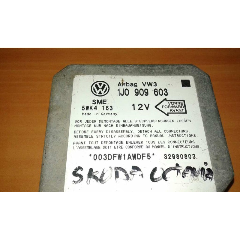 Recambio de centralita airbag para skoda octavia berlina (1u2) alap modell referencia OEM IAM 1J0909603 5WK4163 