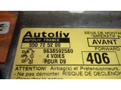Recambio de centralita airbag para peugeot 406 berlina (s1/s2) srdt referencia OEM IAM 550725200 9638592580 AUTOLIV 2