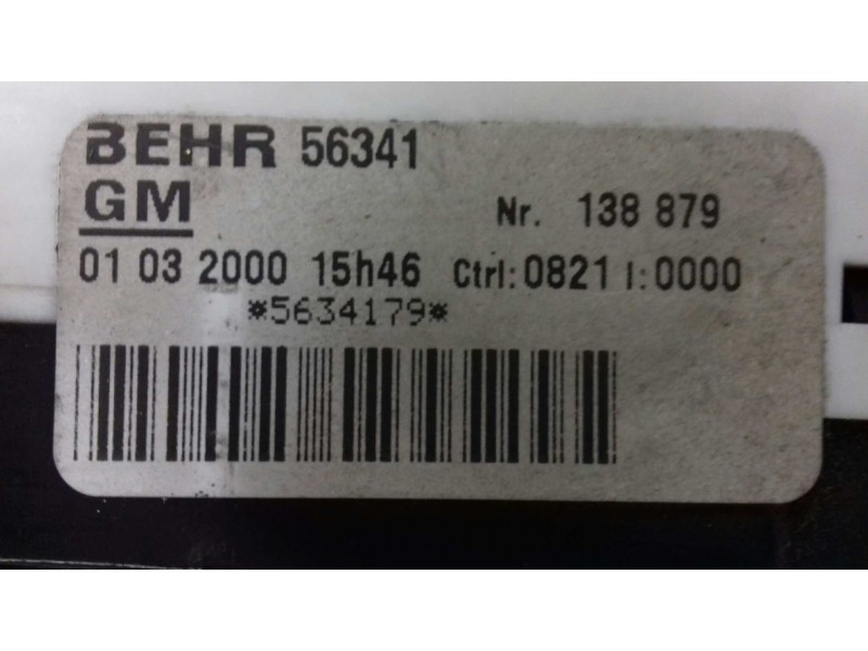 Recambio de mando calefaccion / aire acondicionado para opel zafira a comfort referencia OEM IAM 90559839 10910318 BEHR