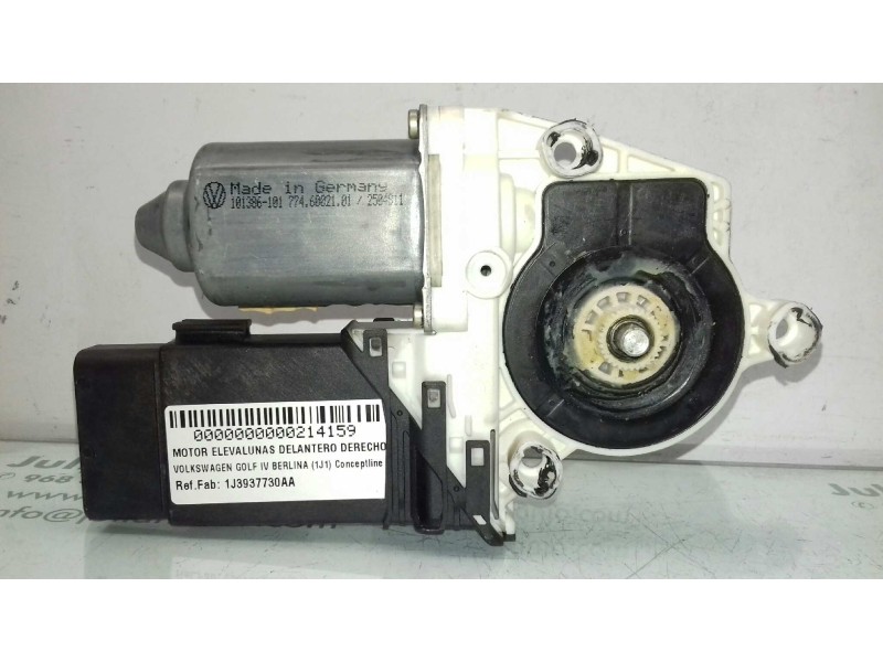 Recambio de motor elevalunas delantero derecho para volkswagen golf iv berlina (1j1) conceptline referencia OEM IAM 1J3937730AA 