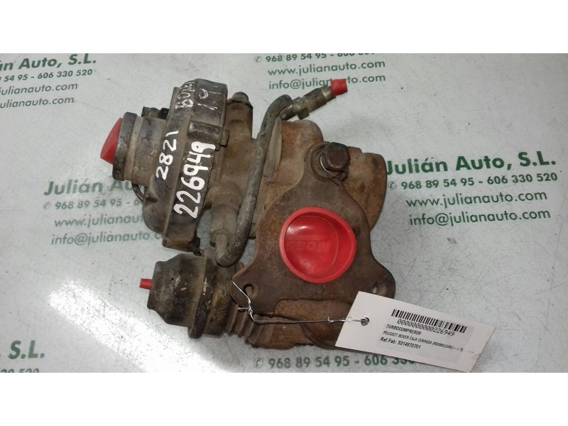 Recambio de turbocompresor para peugeot boxer caja cerrada (rs2850)(230)(´02) 1000 d referencia OEM IAM 5314970701  