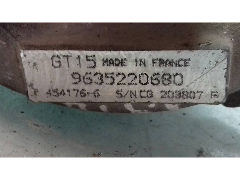 Recambio de turbocompresor para citroen xsara berlina 1.9 td sx referencia OEM IAM 9635220680  