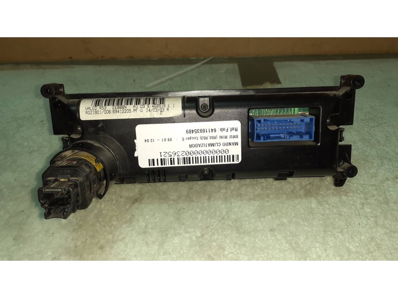 Recambio de mando climatizador para bmw mini (r50,r53) cooper s referencia OEM IAM 64116935489  VALEO