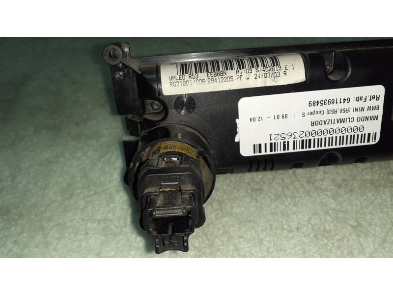Recambio de mando climatizador para bmw mini (r50,r53) cooper s referencia OEM IAM 64116935489  VALEO
