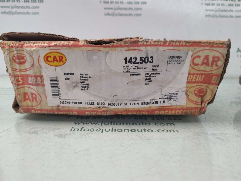 Recambio de disco freno delantero para opel corsa b swing referencia OEM IAM 142503  DOS