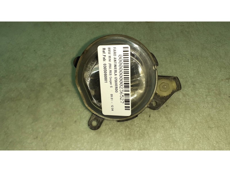 Recambio de faro antiniebla izquierdo para bmw mini (r50,r53) cooper s referencia OEM IAM 0305060001 69250499A PHILIPS