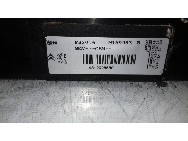Recambio de electroventilador para citroen c-elysée exclusive referencia OEM IAM 9812028580 2 PINES VALEO