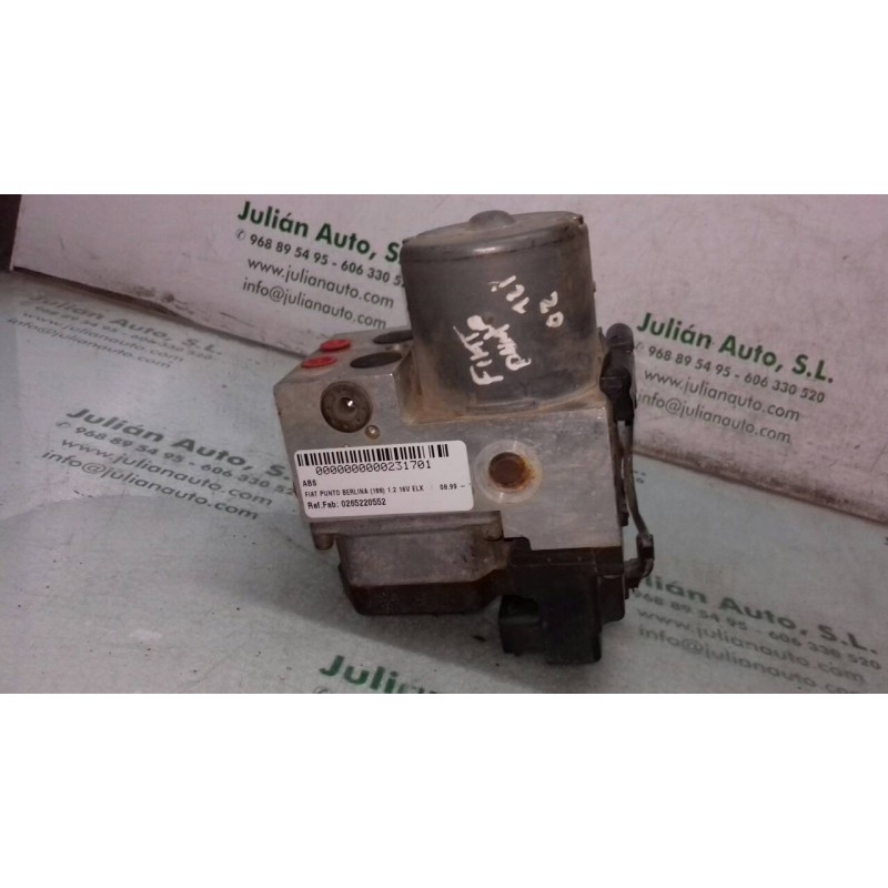 Recambio de abs para fiat punto berlina (188) 1.2 16v elx referencia OEM IAM 0265220552 0273004643 BOSCH