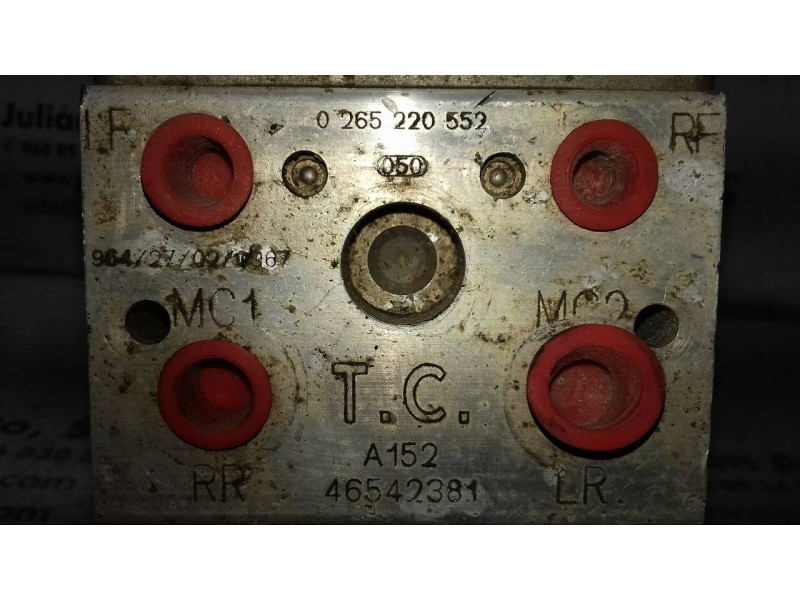 Recambio de abs para fiat punto berlina (188) 1.2 16v elx referencia OEM IAM 0265220552 0273004643 BOSCH Recambio de abs para fiat punto berlina (188) 1.2 16v elx referencia OEM IAM 0265220552 0273004643 BOSCH