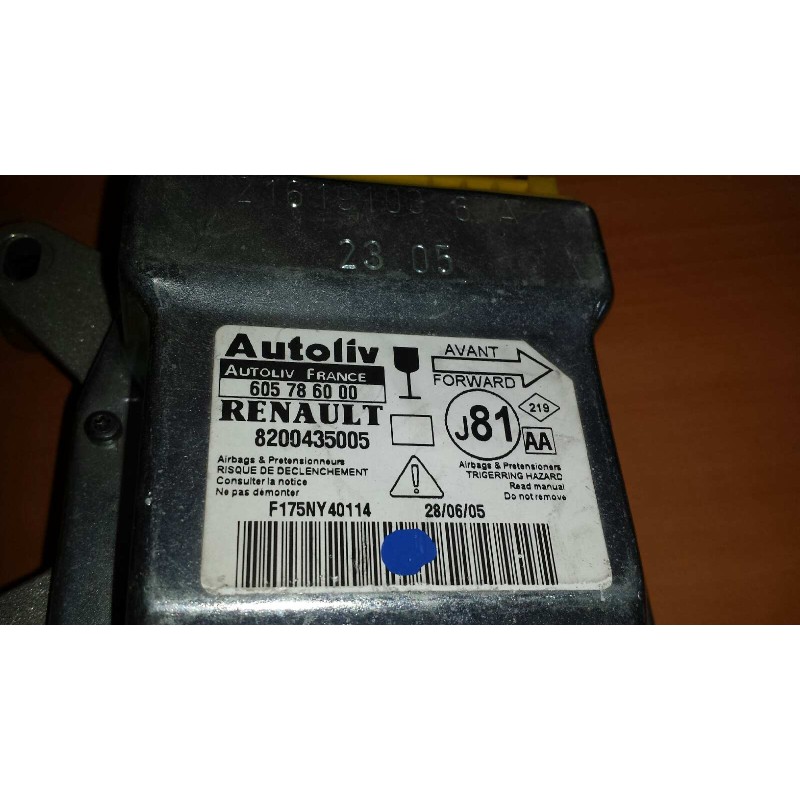 Recambio de centralita airbag para renault espace iv (jk0) grand espace dynamique referencia OEM IAM 605786000 8200435005 