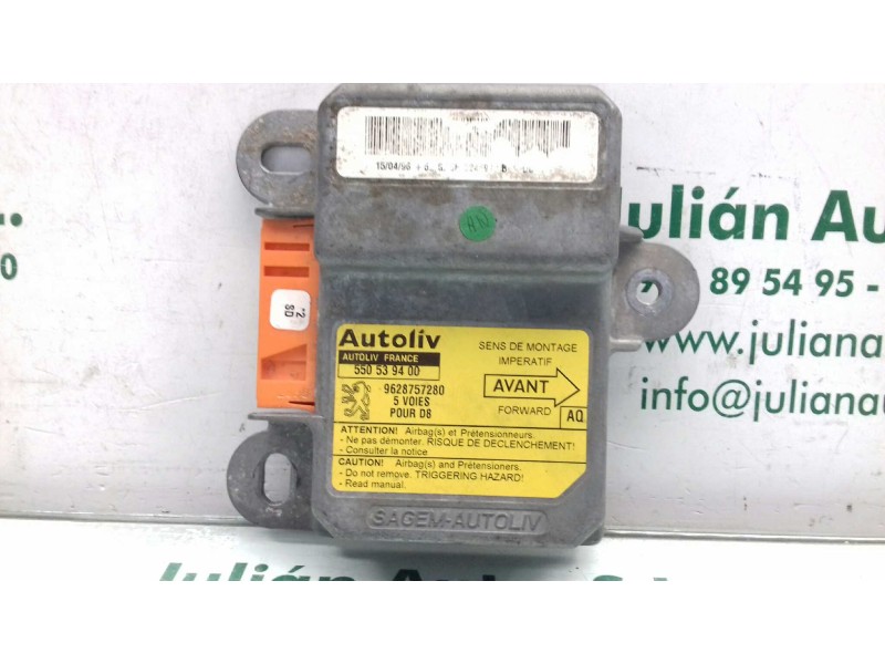 Recambio de centralita airbag para peugeot 406 berlina (s1/s2) sldt referencia OEM IAM 9628757280 550539400 AUTOLIV