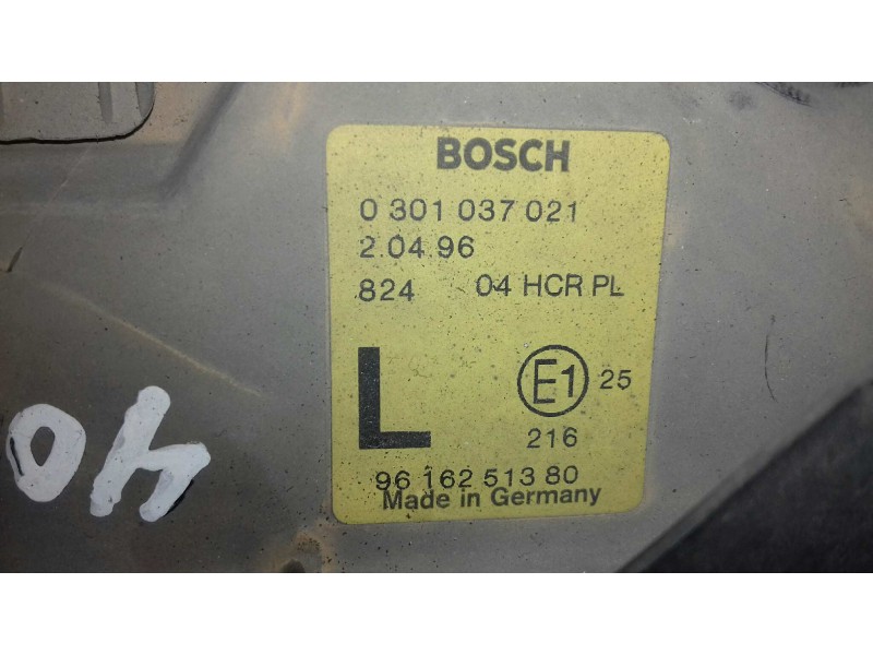 Recambio de faro izquierdo para peugeot 406 berlina (s1/s2) sldt referencia OEM IAM 0301037021 9616251380 BOSCH
