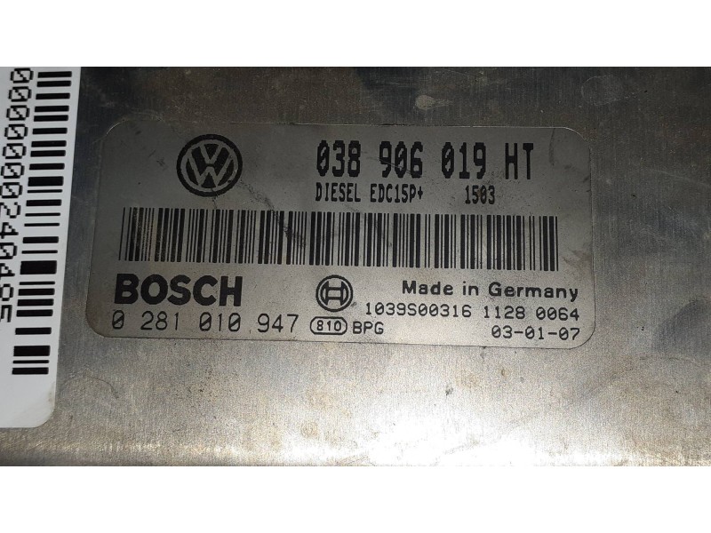 Recambio de centralita motor uce para seat ibiza (6l1) fresh referencia OEM IAM 0281010947  038906019HT