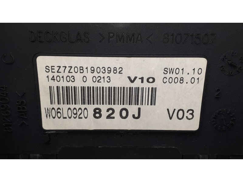 Recambio de cuadro instrumentos para seat ibiza (6l1) fresh referencia OEM IAM 6L0920  81269044