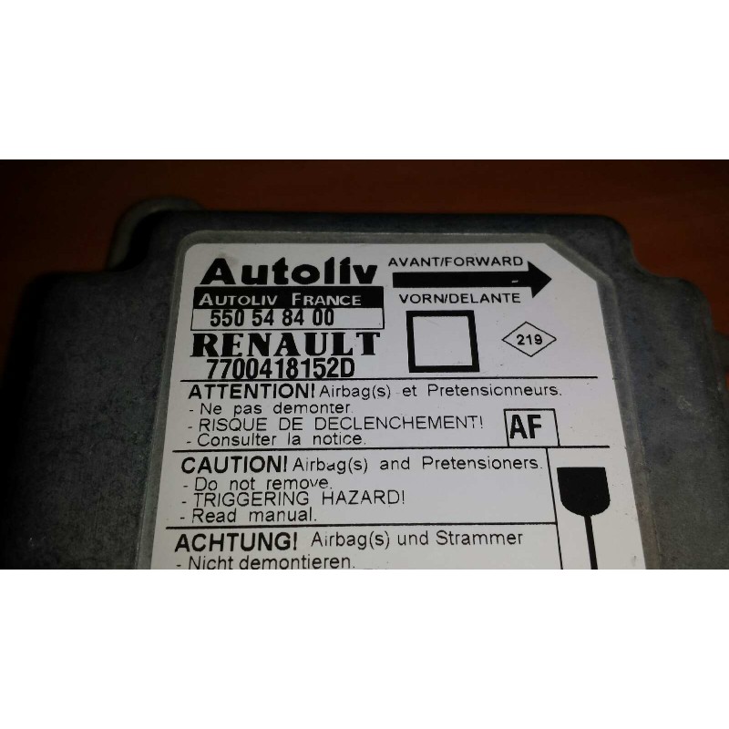 Recambio de centralita airbag para renault megane i classic (la0) 1.9 d europa referencia OEM IAM 550548400 7700418152D AUTOLIV