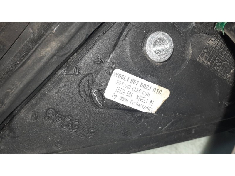 Recambio de retrovisor derecho para seat ibiza (6l1) fresh referencia OEM IAM W06L1857502J01C 024042 ELECTRICO