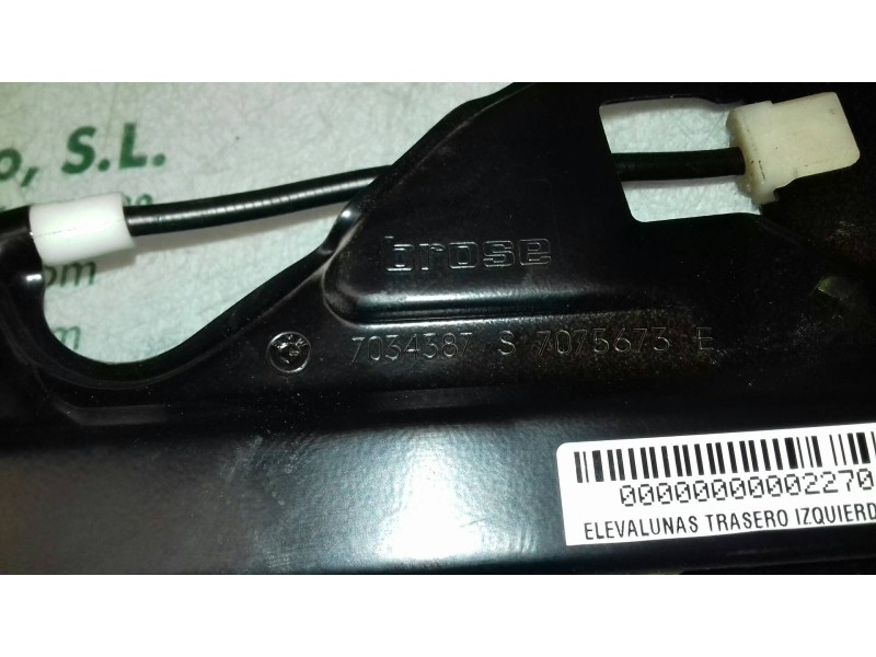 Recambio de elevalunas trasero izquierdo para bmw serie 5 berlina (e60) 520i referencia OEM IAM 7034387S 7075673E ELECTRICO