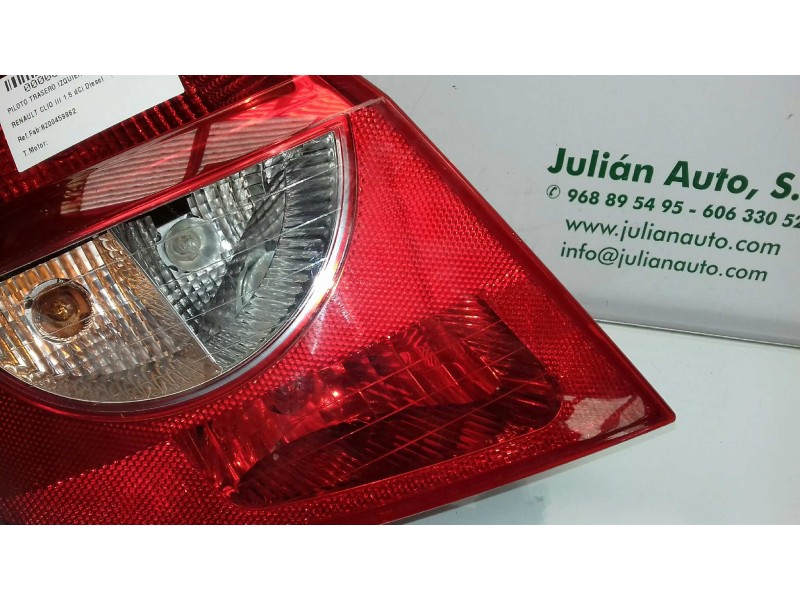 Recambio de piloto trasero izquierdo para renault clio iii 1.5 dci diesel referencia OEM IAM 8200459962 89035086 